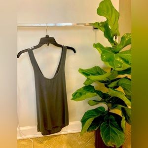 Small V-neck open back tank